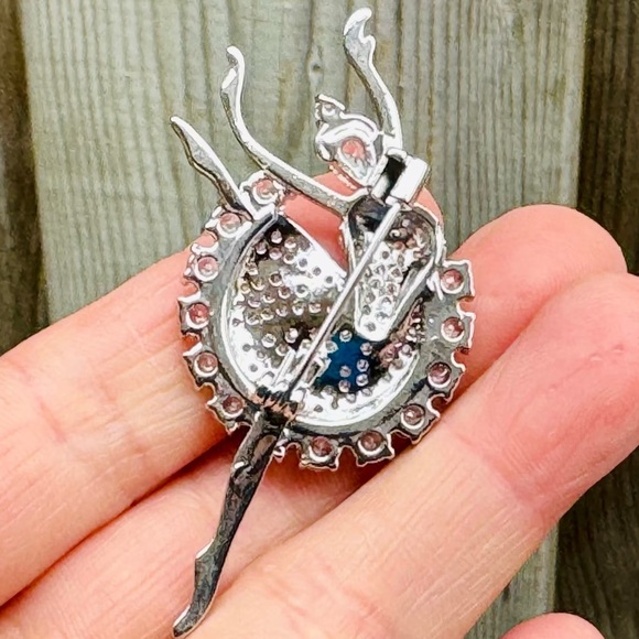 Ballerina Brooch White Gold Plated Zircon Ballerina Pin Ballet Brooch - Picture 4 of 11